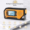 Pikkukuva 2 / 5: Hätäaurinkosähköradio - Aiworth Am/fm/noaa sääradio, kannettava selviytymisradio led-taskulamolla, matkapuhelimen laturi, sos-hälytin Homille orange