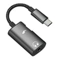 Pikkukuva 1 / 3: Sovitin USB-C uros OTG A naaras dataliitin, kaapeli Type C - USB (musta) Black