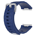 Pikkukuva 1 / 4: For Fitbit Ionic Dragon Scale Texture Silicone Watch Band with Buckle, Size:S(White) S Dark Blue
