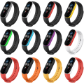 Miniatyrbilde 4 av 4: For Xiaomi Mi Band 6 (ca8856) silikonklokkerem Red Black
