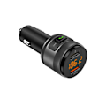 Miniatyrbillede 2 af 5: Automatisk Bluetooth FM Transmitter Trådløs Bluetooth FM Radio QC 3.0 Kfz Sort