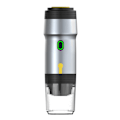 Miniatyrbillede 1 af 5: Bærbar kaffemaskine, 60 ml espressomaskine til kaffekapsler/pulver, sølv