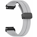 Miniatyrbillede 3 af 3: Til Garmin Fenix 7S / 6S / 5S 20mm urrem magnetisk spænde silikone urrem Grey