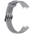 Miniatyrbillede 4 af 5: Til Huawei Band 8 Åndbar Silikone Smart Watch Rem Komfortabel At Bære Håndledsrem Grey