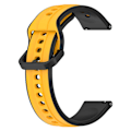Miniatyrbillede 2 af 4: Konveks Loop Silikone Rem Til Huawei Watch GT2 42mm Yellow Black
