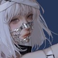 Miniatyrbilde 4 av 4: Fremtidig teknologi maskineri Cyberpunk Cosplay Unisex Gothic Punk Metall Stereoskopisk ansikt nese ornament A set of combinations