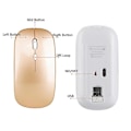 Miniatyrbillede 4 af 5: Bluetooth Trådløs mus Pc Trådløs mus Computer Bærbar Note-bog Trådløs mus 2.4g White