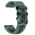 Miniatyrbilde 3 av 4: 26 mm silikonklokkerem for Garmin Fenix ​​7x Amy Green Black