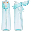 Miniatyrbillede 4 af 5: Fruktdoft luktande vandflaska med sukker, BPA-fri og läcker gymflaska idealisk for fitness og udendørs(650 ml) Blue 500ml
