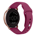 Miniatyrbillede 4 af 4: Til Samsung Galaxy Watch Active2 Bluetooth Version 40mm Smart Watch Solid Color Silikonur Wine Red