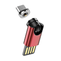 Pikkukuva 1 / 5: Micro USB -sovitin 540 asteen pyörivällä magneettisella liittimellä, pikalataussovitin Red