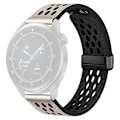 Miniatyrbilde 1 av 5: For Huawei Watch GT 3 42mm/ GT 3 Pro 20mm PU Lærrem Stropp Hulldesign Klokkestropp Starlight