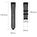Miniatyrbillede 4 af 4: For Fitbit Versa / Versa 2 / Versa Lite 20mm Åndbar Silikone Urrem 20mm