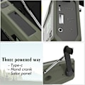 Miniatyrbillede 4 af 5: Bærbar Dab/fm Radio, 4000 mah Dynamo Solar Radio, Solar Crank Radio, Survival Solar Radio Dab Radio Usb Oplader med Sos nødalarm, vækkeur