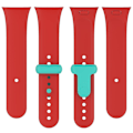 Miniatyrbilde 4 av 5: Klokkearmbånd for Xiaomi Redmi Watch 3 Myk Silikonrem med Knappspenne Red Cyan H Xiaomi Redmi Watch 3