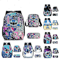 Miniatyrbilde 1 av 2: Lilo og Stitch Ryggsekk Gutter Jenter Tredelt Skolesekk Pattern 1