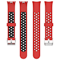 Miniatyrbillede 2 af 5: Dual Color Justerbar Håndledsrem Silikonurrem Til Xiaomi Smart Band 8 Red Black