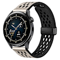 Miniatyrbilde 2 av 5: For Huawei Watch GT 3 42mm/ GT 3 Pro 20mm PU Lærrem Stropp Hulldesign Klokkestropp Starlight