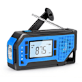Pikkukuva 1 / 5: Hätäaurinkosähköradio - Aiworth Am/fm/noaa sääradio, kannettava selviytymisradio led-taskulamolla, matkapuhelimen laturi, sos-hälytin Homille blue