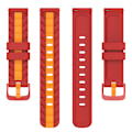 Miniatyrbillede 4 af 4: For Polar Ignite/Ignite 2/Unite 20mm Kædeformet Design Silikone Rem Dobbelt Farve Udskiftning Rem Red Yellow