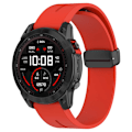 Miniatyrbillede 4 af 5: Silikone urrem 26mm folde sort spænde urrem til Garmin Fenix 7x/7x Solar/tactix 7 Pro Red