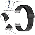 Miniatyrbillede 3 af 5: Til Samsung Galaxy Watch4 / Watch 5 / Watch6 Rem til håndled Blødt silikone urrem med magnetisk spænde Red