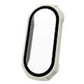 Miniatyrbild 1 av 5: För Mi-Band 8 PC Screen Protector Tempered Film+ Case All-inclusive Bumper-Shell Ivory white