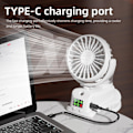 Pikkukuva 3 / 5: Tuuletin - Hiljainen vesisumutuuletin USB-portilla, 4 nopeusasetusta (musta)