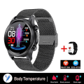Miniatyrbillede 1 af 5: 2022 Blodglukose Smart Watch Ecg+ppg Overvågning Blodtryk Kropstemperatur Smartwatch Herre Ip68 Vandtæt Fitness Tracker - Smart Watches Mesh belt black