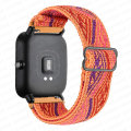 Miniatyrbilde 1 av 5: 20mm/22mm Rem For Amazfit Gts 4/2e/3/gts2 Mini/gtr 4/3/pro/gtr2/47mm/stratos Nylon Elastisk Klokkearmbånd Amazfit Bip Reim Bohemia orange 20mm