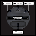 Miniatyrbillede 3 af 4: Bil 4-i-1 trådløs oplader Multifunktionel trådløs oplader