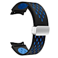 Miniatyrbillede 2 af 5: KLB-SSCXKGJ-002 Til Samsung Galaxy Watch4 / Watch 5 Pro / Watch6 Rem med Magnetisk Sølvspænde Black  Sky Blue Silver Buckle