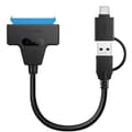Miniatyrbillede 1 af 4: Type C & USB 3.0 han til SATA 22-ben 2.5\" harddisk SSD-adapterkabel