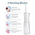 Miniatyrbillede 2 af 5: Oral Irrigator - Ipx7 Vandtæt 4 Dyser 200Ml Oral Rengøring, Pink