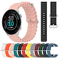 Miniatyrbillede 3 af 5: Til Garmin Forerunner 55 20mm Ocean Style Silikone ensfarvet urbånd BWC White