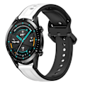 Miniatyrbild 1 av 4: Konvex Loop Silikonrem för Huawei Watch GT2 42mm White Black