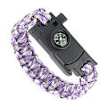 Pikkukuva 1 / 4: Paracord-ranneke - Paracord-terä - Pilli - Kompassi (Violetti Camouflage)