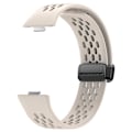 Miniatyrbild 2 av 3: Silikonarmband med ihålig design för Huawei Watch Fit 3, med magnetiskt viklås Starlight