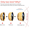 Miniatyrbillede 2 af 5: 3 i 1 Mobiltelefon Kamera Linse Kit Vidvinkel Makro Fisheye Linse Til Smartphones Iphone Android Guld