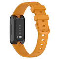 Miniatyrbilde 1 av 5: For Fitbit Inspire 3 Solid Silikon Watch Band Pin Buckle Wrist Strap Replacement, Størrelse: L Yellow, Yellow H Fitbit Inspire 3