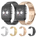 Miniatyrbild 4 av 5: För Oppo Watch 3 Pro med tre pärlor platt spänne i rostfritt stål watch STH Gold