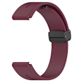 Miniatyrbillede 5 af 5: 22mm Magnetisk Silikonerem til Huawei Watch Gt 4 46mm/samsung Galaxy Watch3 45mm/garmin Venu 3 Sort Spænde Urrem Wine Red