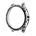Miniatyrbilde 1 av 5: Glass+veske For Samsung Galaxy Watch 4 44mm 40mm Tilbehør Pc All-around Anti-fall Bumper Cover+skjermbeskytter Galaxy Watch4 Galaxy watch 4 40mm White leopard