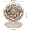 Miniatyrbillede 4 af 4: Bordventilator - 3-Hastigheds Luftcirkulationsventilator, 22Db Lav Støj, 90° Rotation Med Luftfugter - Grøn