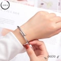 Miniatyrbilde 3 av 4: Mote armbånd rustfritt stål par åpning armring titan spiker kvinner menn