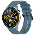 Pikkukuva 3 / 5: Huawei Watch GT 4 / Garmin Venu 2 -älykellolle 22 mm:n pehmeä silikoniranneke Rock Cyan