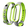 Miniatyrbillede 1 af 5: Bi-color silikone smart watch rem til Xiaomi Mi Band 6 Grey A Other Xiaomi Models