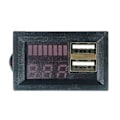 Miniatyrbild 2 av 5: Dubbel USB Snabb Billaddare Uttag Strömuttag Adapter LED Voltmeter 12v Red
