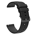Pikkukuva 2 / 5: 18mm ruudullinen silikonihihna Garmin Venu 3s / Forerunner 265s -kellolle Black