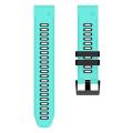 Miniatyrbilde 2 av 5: For Garmin Tactix 7 Pro 26mm Silikon Sports To-farget Watch Band DRE Mint Green-Blue